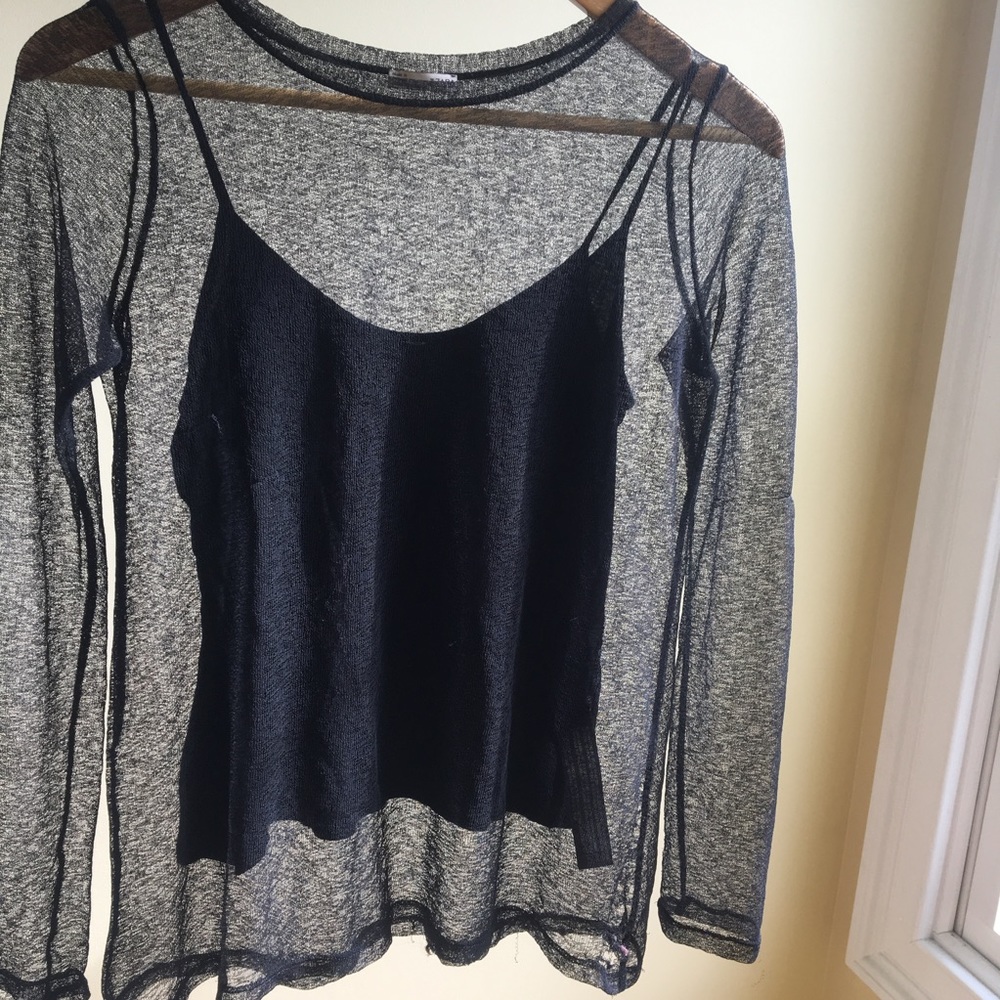 Zara M Camisole and Sheer blouse